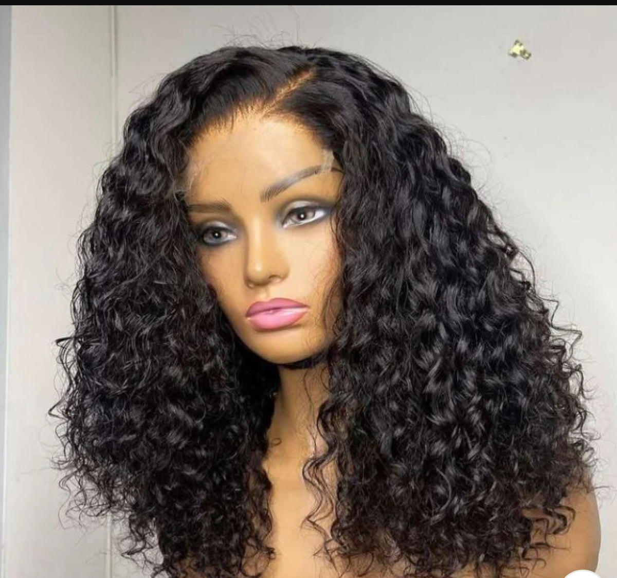 Virgin curly 4x4 HD transparent closure wig. Cap S,M,L,XL