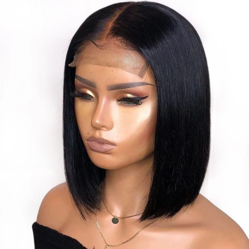 Perruque  lisse Virgin closure 4x4  transparents HD taille S M L XL