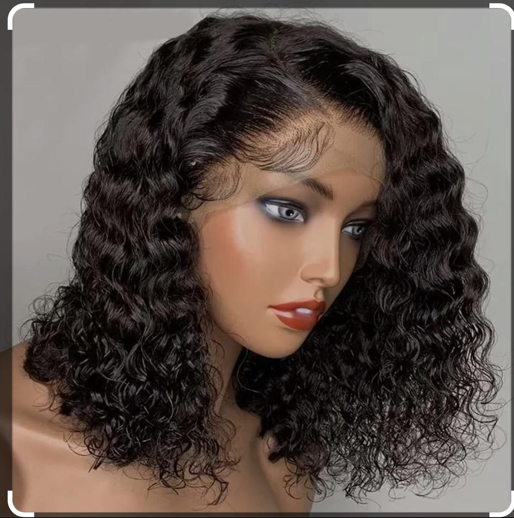 Perruque bouclés Virgin closure 4x4 transparents HD. Bonnet S,M,L,XL