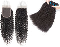 3 Bundles Curly Weave with Closure 4x4 Virgin Hair
