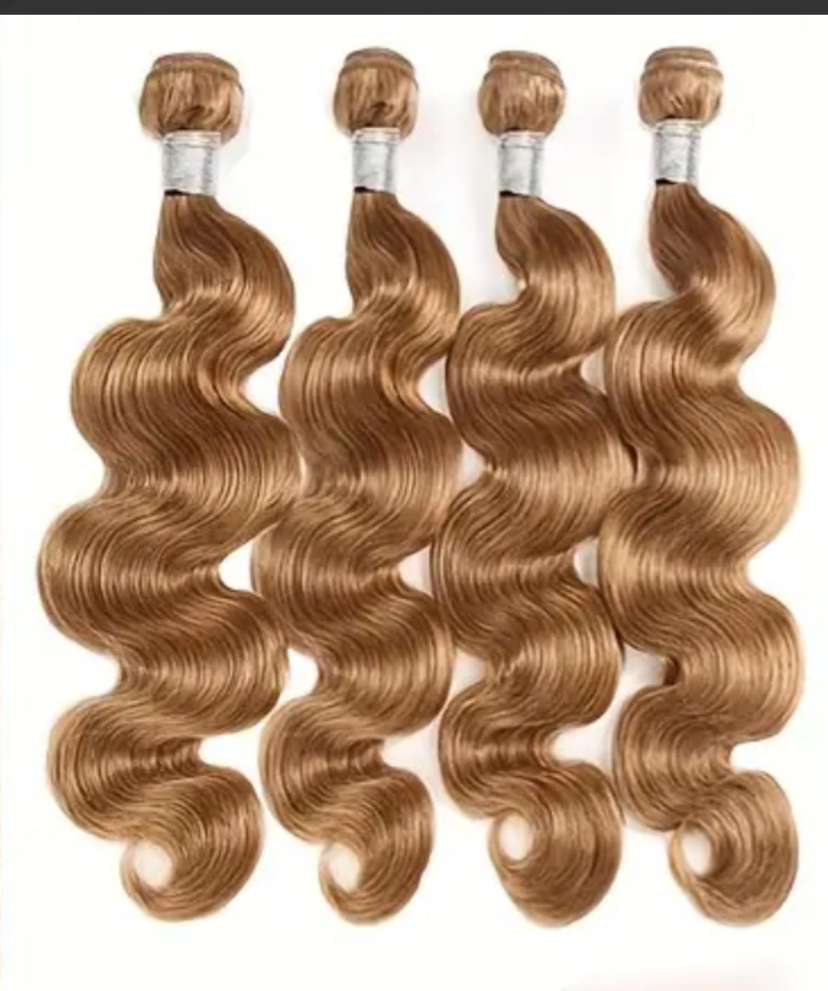 Tissage blond caramel N27 body wave Virgin Hair