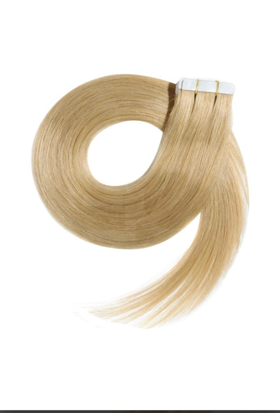 Light Blonde N24 Virgin Hair Adhesive Extension 